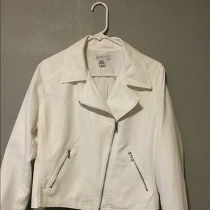 Liz Claiborne Waist Length White Jacket